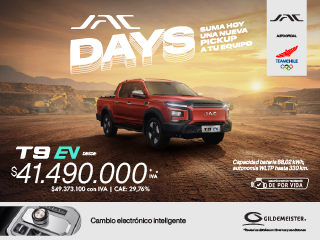 Aprovecha JAC DAYS  y agrega una pickup eléctrica a tu equipo    